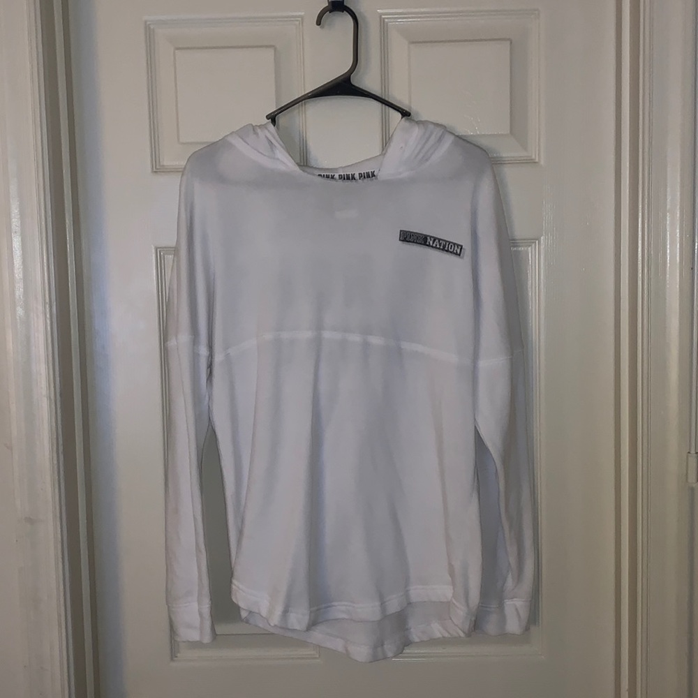 PINK Nation White Oversize Hoodie